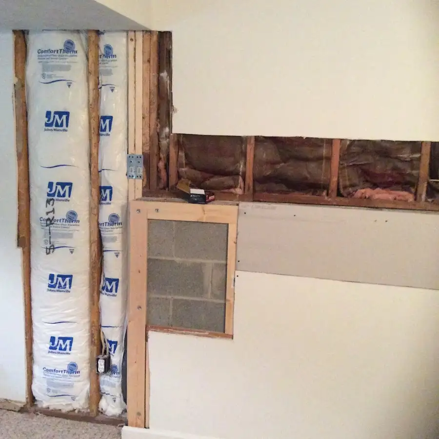Wall insulation replacement during Odor Removal & Deodorization in Gray
